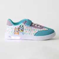 Zapatilla Luces Niña Velcro Celeste Bingo & Bluey