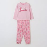 Pijama Manga Larga Niña Logo Rosado Barbie