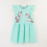 Vestido Niña Verde Unicornio