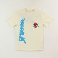 Polera Manga Corta Niño Blanco Bolsillo Spiderman Marvel