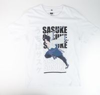 Polera Hombre  Naruto Sasuke Blanco