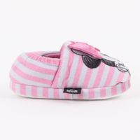 Pantufla Niña Rayas Minnie Mouse Moño Rosado Disney