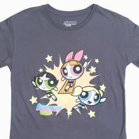 Polera Mujer Chicas Superpoderosas  Gris Cartoon Network