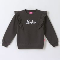 Polerón Cerrado Niña Vuelos Gris Barbie