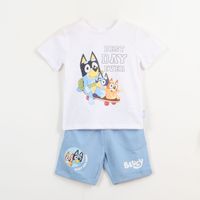 Conjunto Niño Blanco Skate Bluey