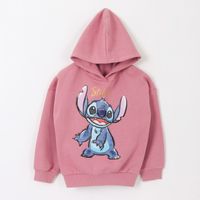 Polerón Niña Hoodie Personaje Lilo & Stitch Rosado Disney