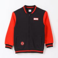 Chaqueta Niño College Bomber Print Spiderman Negro Marvel