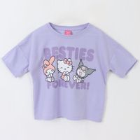 Polera Manga Corta Niña Morado Friends Forever Hello Kitty