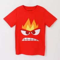 Polera Manga Corta Niño Rojo Ira Pixar Disney