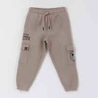 Pantalón de Buzo Niño Bolsillos Laterales Mickey Café Disney