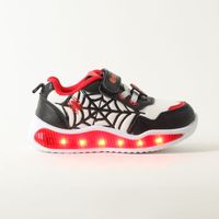 Zapatillas Con Luces Niño Spiderman Black Web Blanco Marvel