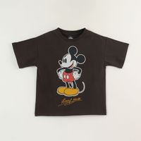 Polera Manga Corta Niño Gris Personaje Mickey Disney