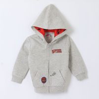 Polerón con Cierre Niño Spiderman Gris Marvel