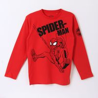 Polera Manga Larga Niño Spiderman En Acción Rojo Marvel