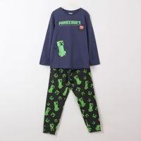 Pijama Manga Larga Niño TNT Creeper Azul Minecraft