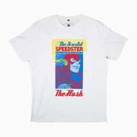 Polera Hombre The Flash Caratula Blanco Dc Comics