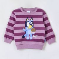 Polerón Cerrado Niña Rayas Ice Cream Morado Bluey