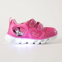 Zapatillas Con Luces Niña Contenta Minnie Rosado Disney