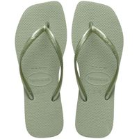 Sandalia Mujer Slim Square Verde Humo Havaianas