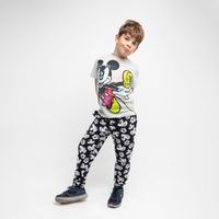 Polera Manga Corta Niño Personaje Mickey Gris Disney