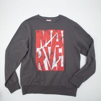 Poleron Hombre Marvel Letras Gris