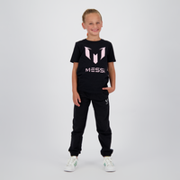 Polera Manga Corta Niño Logo Negro Messi