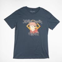 Polera Hombre  Jujutsu Kaisen  Logo Azul Marino
