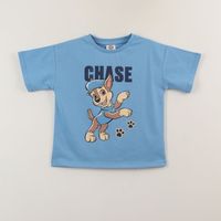 Polera Manga Corta Niño Azul Chase Jump Paw Patrol