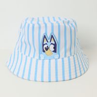 Gorro Bucket Niña Rayas Celeste Bluey