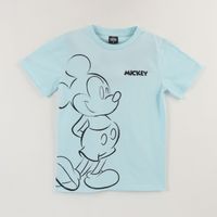 Polera Manga Corta Niño Celeste Mickey Mouse Disney