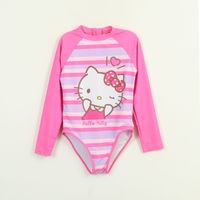 Traje de baño Niña Rosado Rayas Estampado Hello Kitty