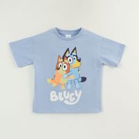 Polera Manga Corta Niño Azul Bingo & Bluey