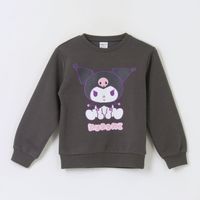 Polerón Cerrado Niña Kuromi Gris Hello Kitty