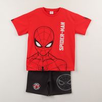 Conjunto Niño Rojo Cara Spiderman Marvel
