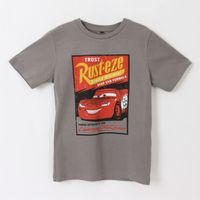 Polera Manga Corta Niño Gris Rayo McQueen Pixar Disney