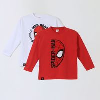 Bipack Polera Manga Larga Niño Spiderman Rojo Marvel