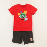 Conjunto Niño Rojo Mickey Bubbles Disney