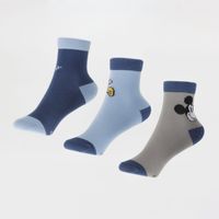 Tripack Calcetines Niño Azul Carita Mickey Disney