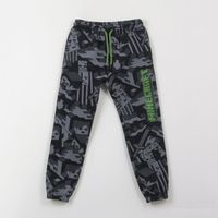 Pantalón de Buzo Niño Full Print Gris Minecraft