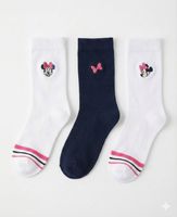 Tripack Calcetines Escolares Niña Minnie Mouse Blanco Disney