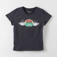 Polera Manga Corta Mujer Central Perk Negro Friends