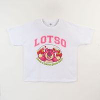 Polera Manga Corta Niña Blanco Lotso Toy Story Disney