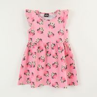 Vestido Sin Manga y Collet Niña Rosa Print Minnie Disney