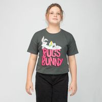 Polera Niña Looney tunes Bugs Gris Warner Bross