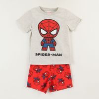 Pijama Manga Corta Niño Gris Parado Avengers Marvel