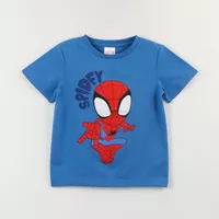 Polera Manga Corta Niño Azul Spidey Pose Marvel