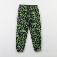 Pantalón de Buzo Niño Full Print Negro Minecraft
