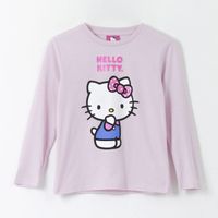 Polera Manga Larga Niña Personaje Blanco Hello Kitty