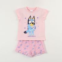 Pijama Manga Corta Niña Rosado Good Night Bluey