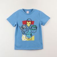 Polera Manga Corta Niño Azul Avengers Assemble Marvel
